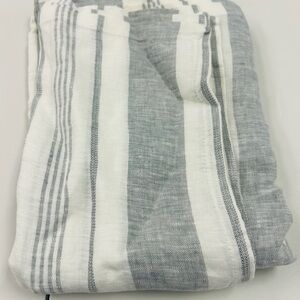 NWOT QUINCE Set Of 4 European Linen Napkins Modern Stripe Grey 3814